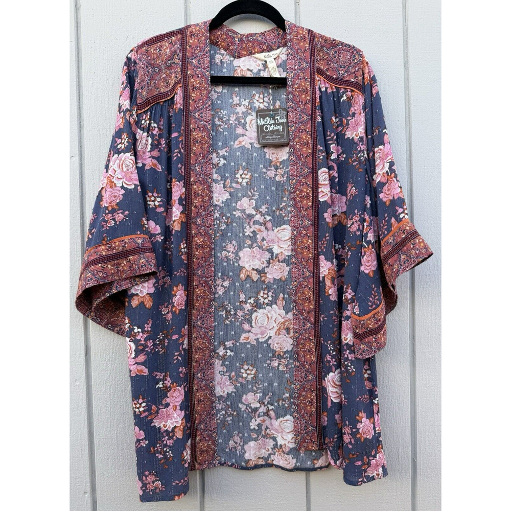 MATILDA JANE Women's NWT Just Imagine Olivia Floral Print Kimono- Size XS/S Boho